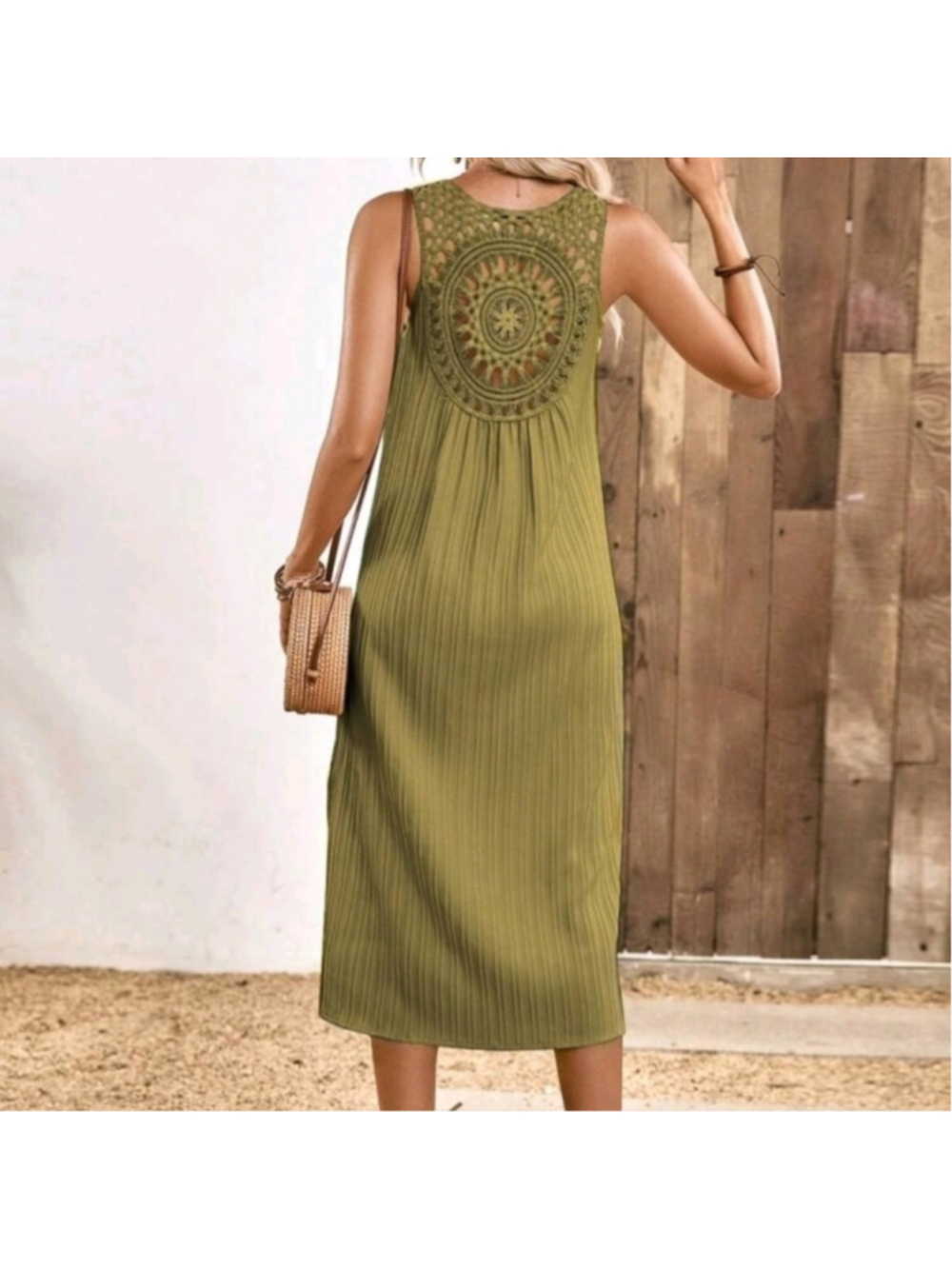 Women's SHEIN Olive Green Long Dress Size S NWOT